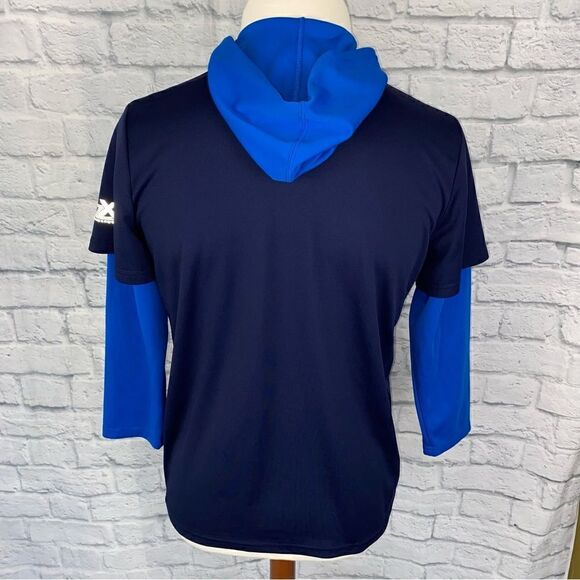 zeroXposure boys dri fit hoodie navy/light blue sz 18 - Picture 10 of 10